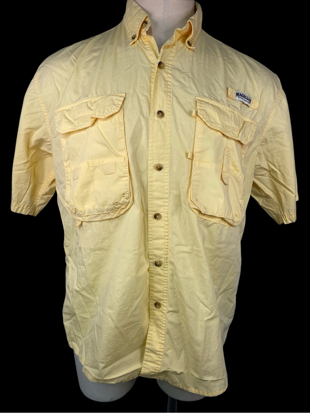 Magellan Sportswear Men's Short Sleeve Fishing Shirt Yellow Men’s XL